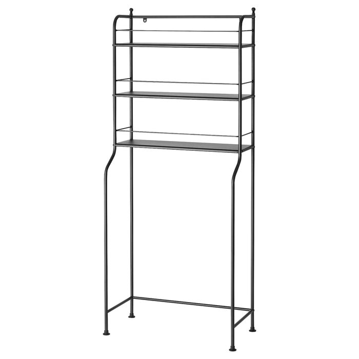 FROSJON over-the-toilet shelf, black, 65x156 cm, 10574917