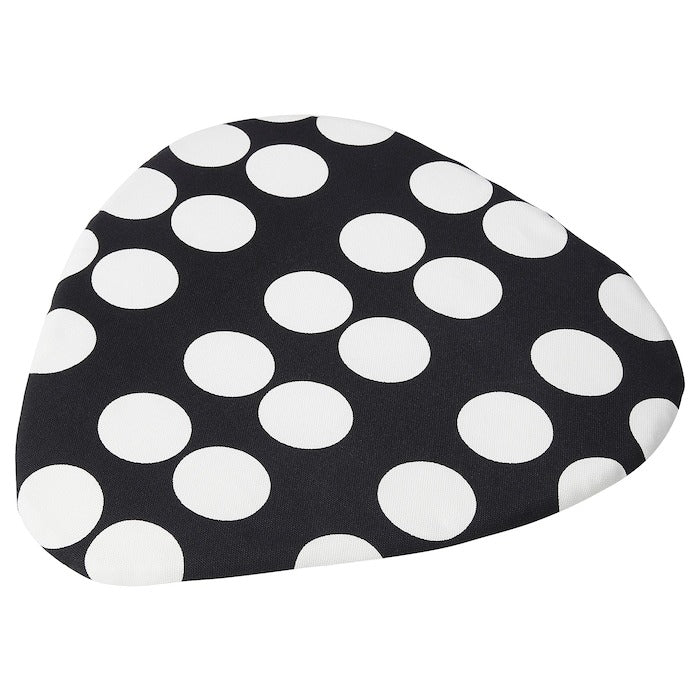 KYRRE stool cover, black/white, 10516908