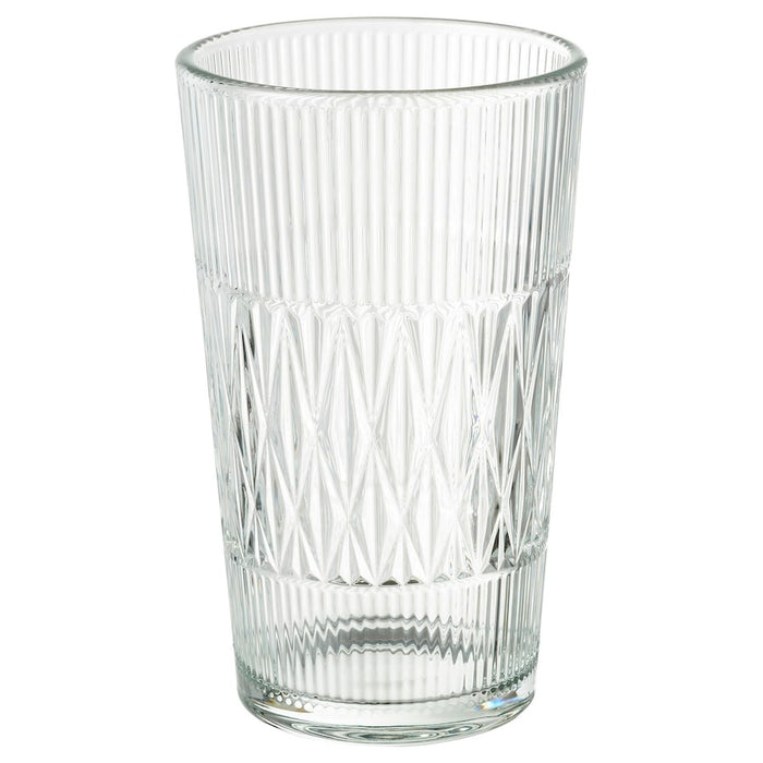 SMALLSPIREA Vase, clear glass/patterned, 22 cm, 10542177