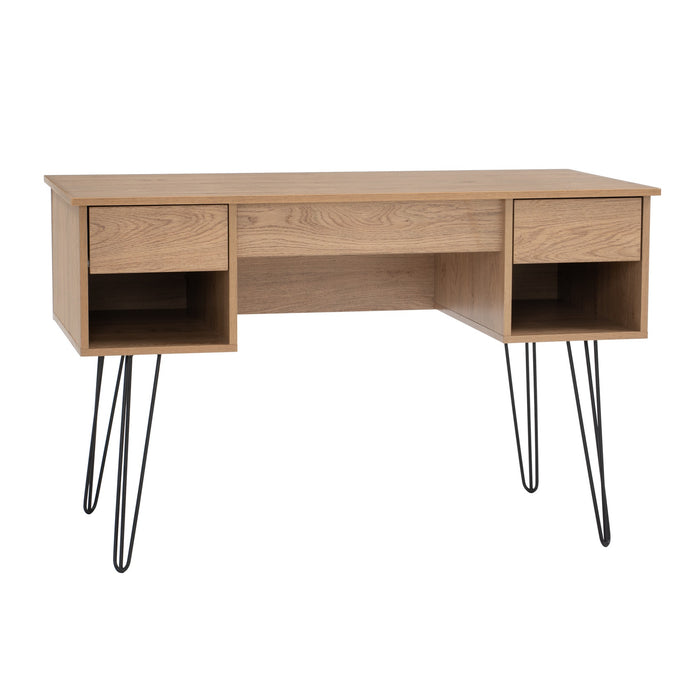SAMOS Working Desk, Black/walnut, 120x60x75 cm, 124055