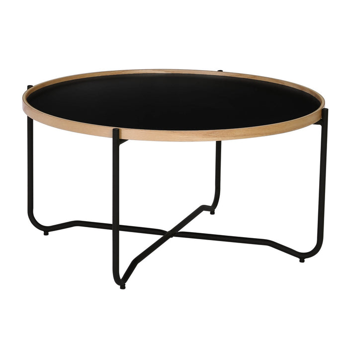 TANIX Coffee table big, Oak/Black, 81.5cm, 132010