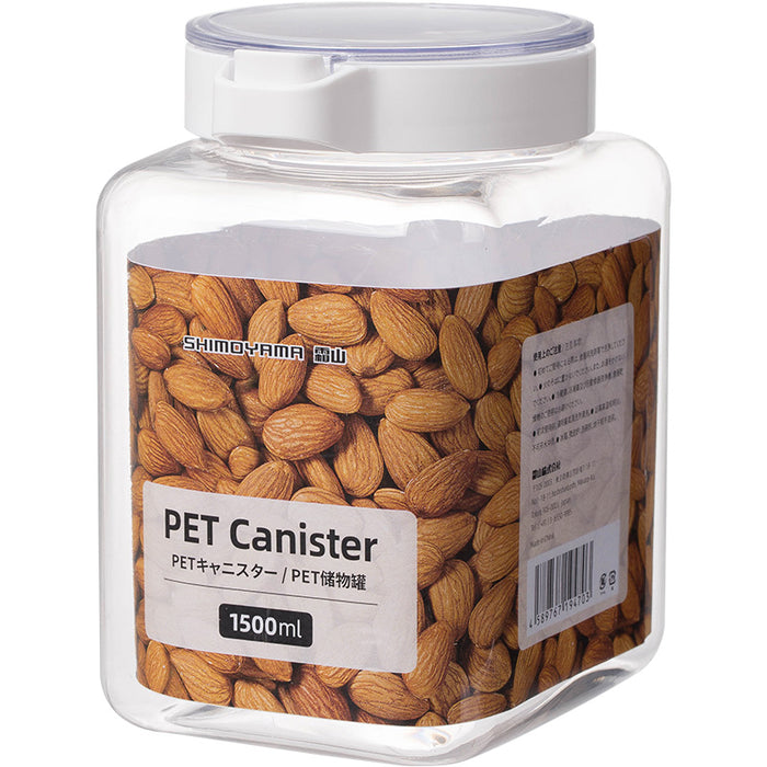 Kitchen Jars Storage Plastic 1500Ml, Clear, 10.5*13*16.5Cm 4589767194703