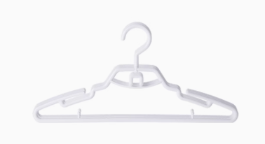 White Coat Hanger(5 Pcs A Set), White, 44.5*21*3Cm 4589767217358