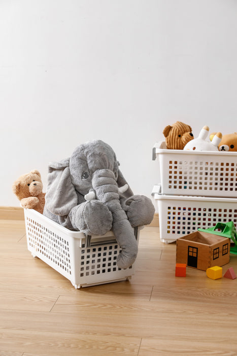 Storage Basket With Wheels-White, Transparent , 54.5*30*21.8Cm 4589767194710