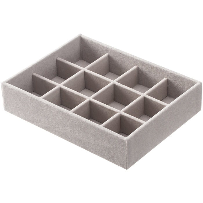12 Compartment Jewelry Organizer, Grey, 22.3*17*5Cm 4589767219376