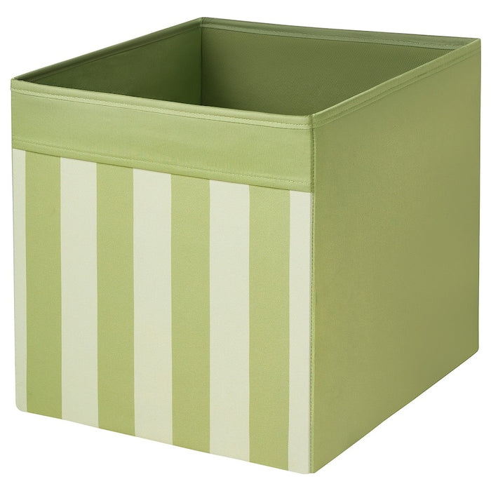 DRONA Box, patterned green/beige 33x38x33 cm, 30544439