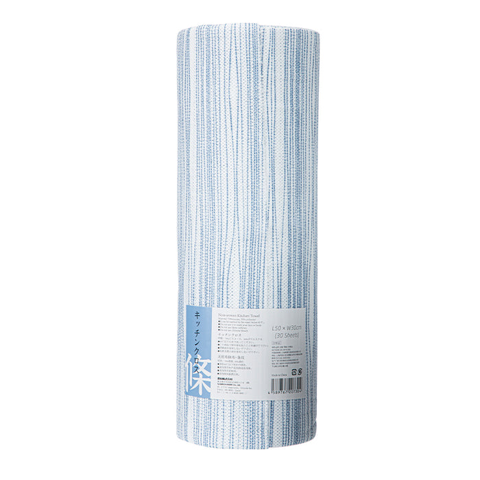 Dishcloth Rolled-Streak, Blue, Single Tear Size:50*30 4589767207304