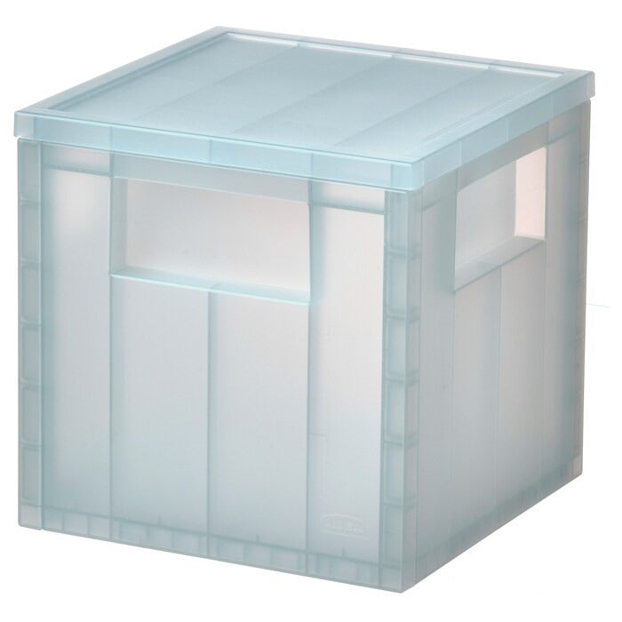 PANSARTAX Storage box with lid, transparent grey-blue, 16.5x16.5x16.5 cm, 00515023