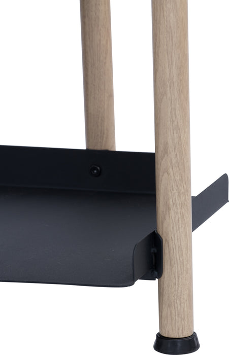 EMBRY 3-tier Shelf, Black/smoke oak, 86x31x75.5 cm, 522005