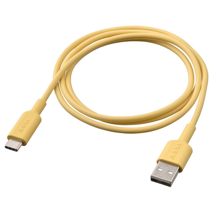 SITTBRUNN USB-A to USB-C, light yellow, 1 m, 60539484