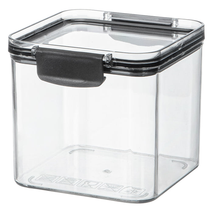 PET Fresh Keeping Storage Box, Black+Clear, 10.5*11.3*9.5Cm 4589767242862
