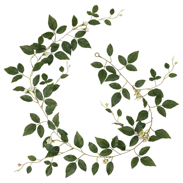 SMYCKA artificial garland, in/outdoor Rose/white, 1.5 m, 80493423