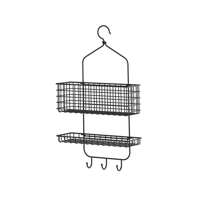 BLECKSJON Shower hanger, two tiers, black, 31x56 cm, 80552506