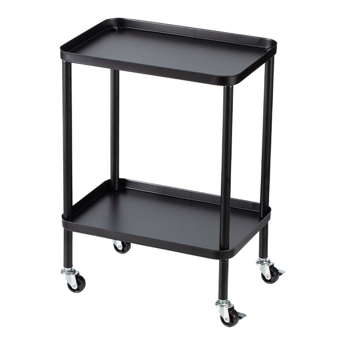 Iron Double-Deck Trolley Cart Rack, Black, 38*26*52Cm 4589767237615