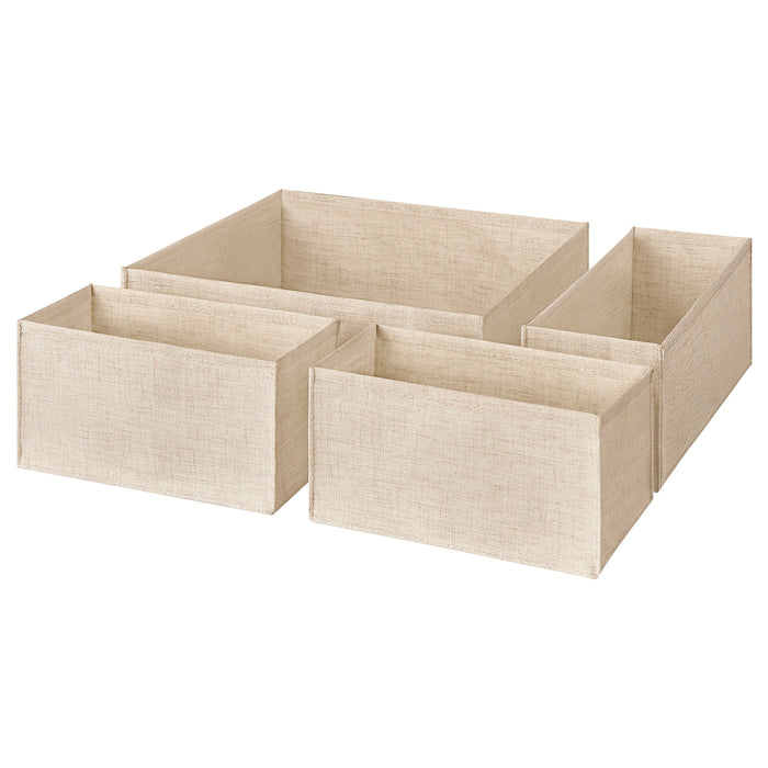 BOLLOSUND drawer organisers, set of 4, beige, 90562109