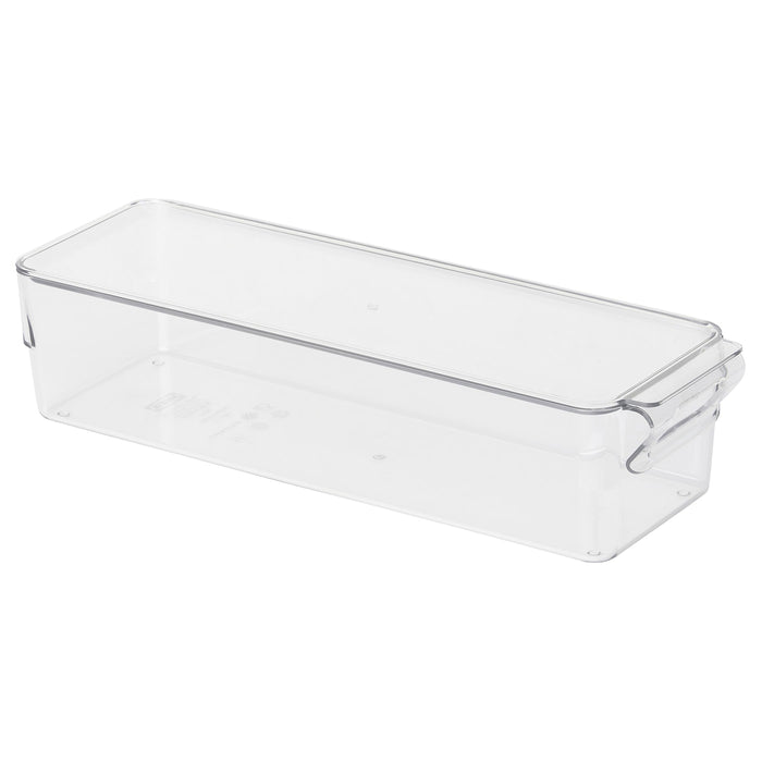 KLIPPKAKTUS storage box for fridge, transparent, 32x10x8 cm, 90572815