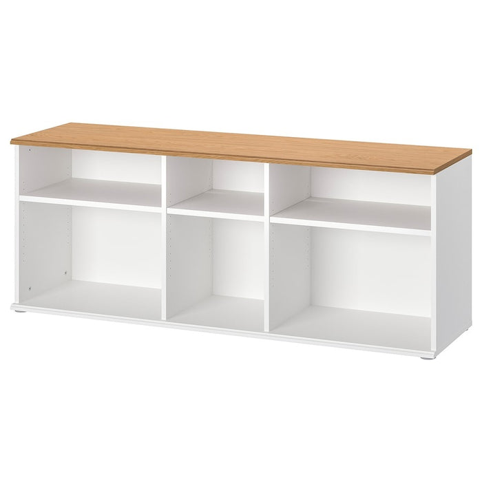 SKRUVBY TV bench, white, 156x38x60 cm, 90508853