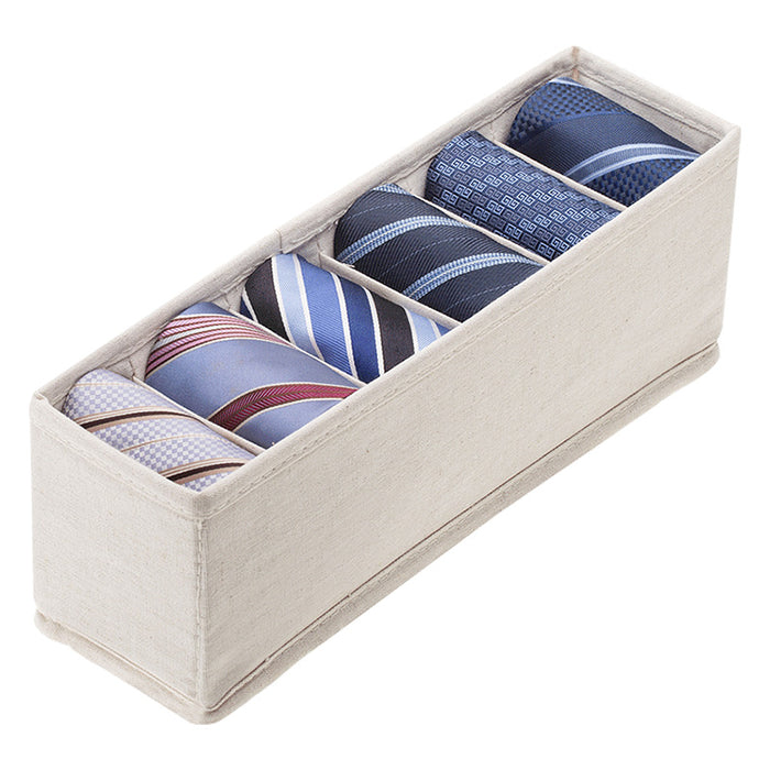 Underwear Organizer -S(9Cm)-6 Grids, Beige, 9*33*11Cm 4589767229610
