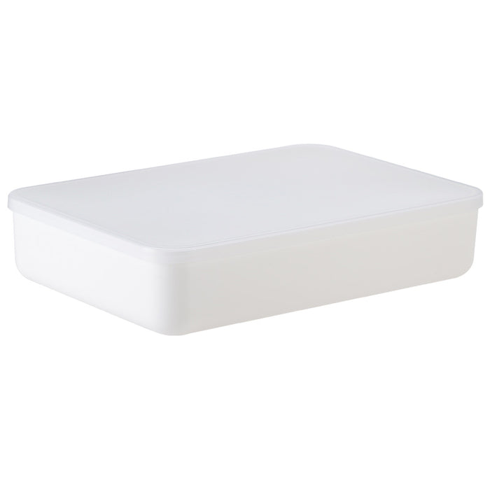 Large Flat Storage Box with lid, White, 36.5*26.5*8.5Cm 4589767191764