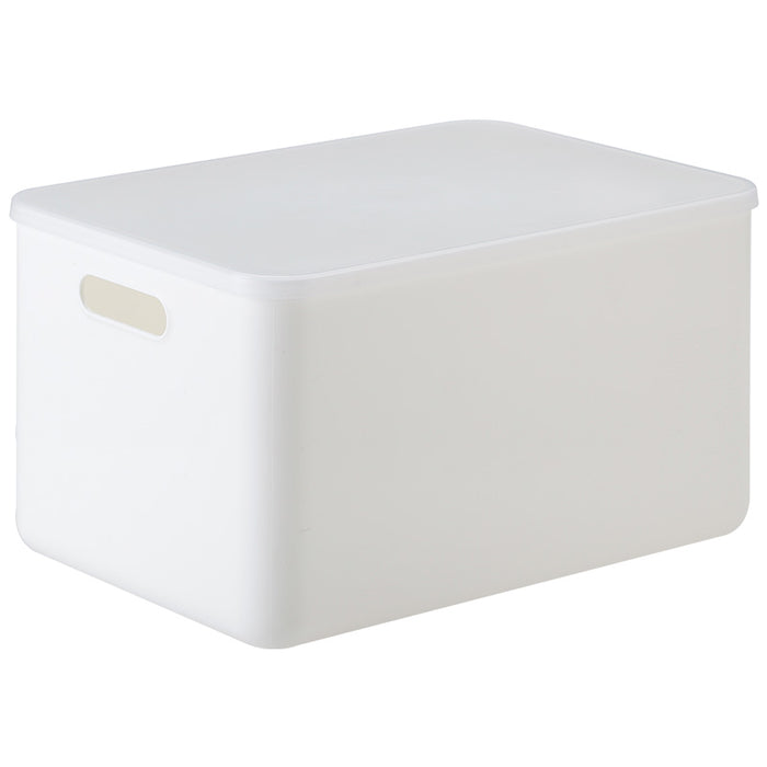 Large White Handled Storage Box with lid, White, 36.5*26.5*24.5Cm 4589767191795