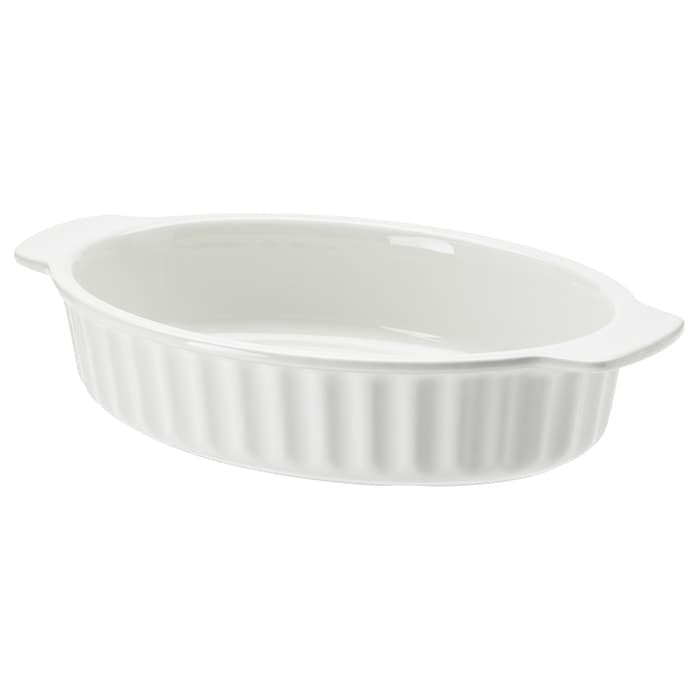 POETISK Oven dish, oval/off-white, 32x21 cm, 70513860