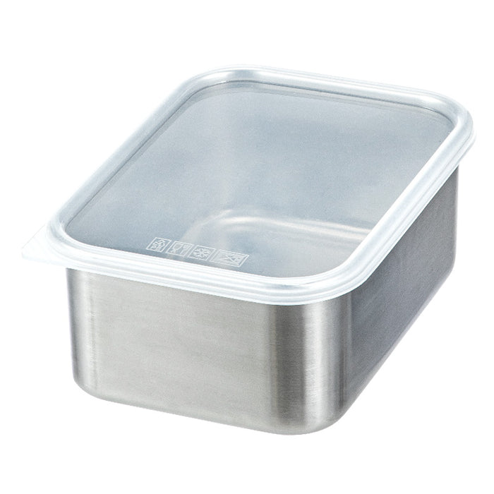Stainlees Steel Food Fresh Keeping Box-1000Ml, Silver, 16.5*12.5*7.3Cm 4589767245269