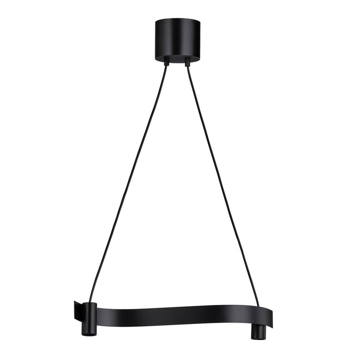 ACKJA Pendant lamp, wave shaped/black, 60 cm, 30558916