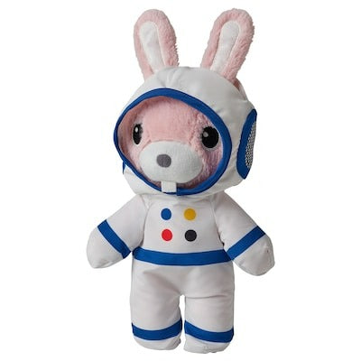 AFTONSPARV Soft toy with astronaut suit, rabbit, 28 cm, 50551532