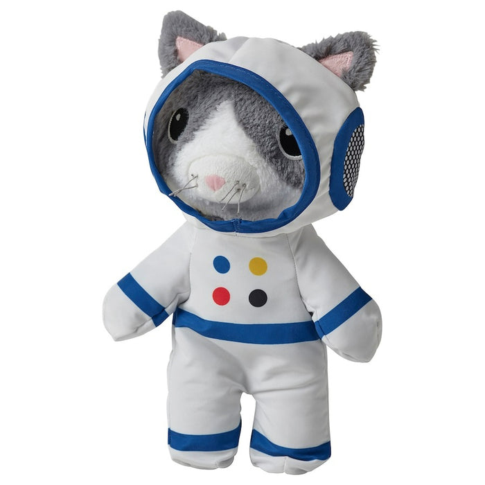 AFTONSPARV Soft toy with astronaut suit, cat, 28 cm, 40551537
