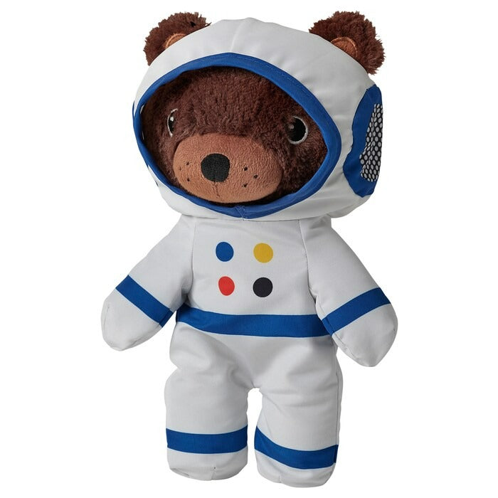 AFTONSPARV Soft toy with astronaut suit, bear, 28 cm, 20551543