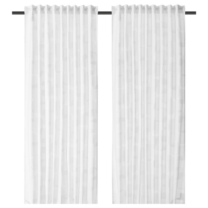 APELSTAVMAL Curtains, 1 pair, white, 145x250 cm, 90578515