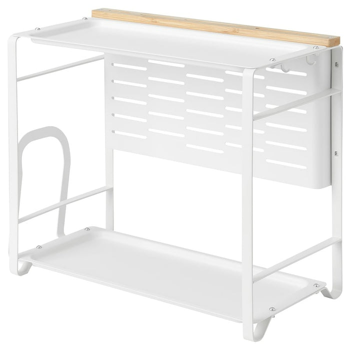 AVSTEG Kitchen countertop organiser, bamboo/white, 40x21 cm, 10497721