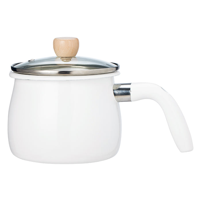 Enameled Instant Pot With Glass Lid, White, 26*15*16Cm 4589767252199