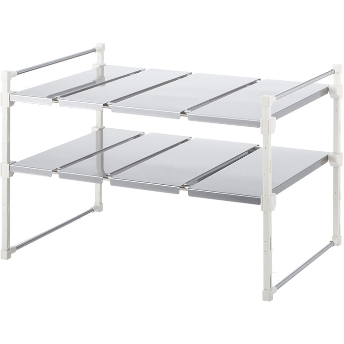 2 Tier Storage Rack-Stainless Steel, Metal, 44.5-79*40*40Cm 4589767215439