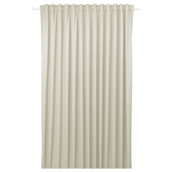 BENGTA Block-out curtain, 1 piece, beige/with heading tape, 210x250 cm, 50602150