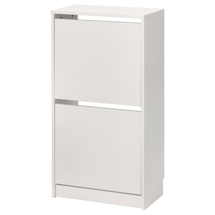 BISSA shoe cabinet with 2 compartments, white, 49x28x93 cm, 50530257