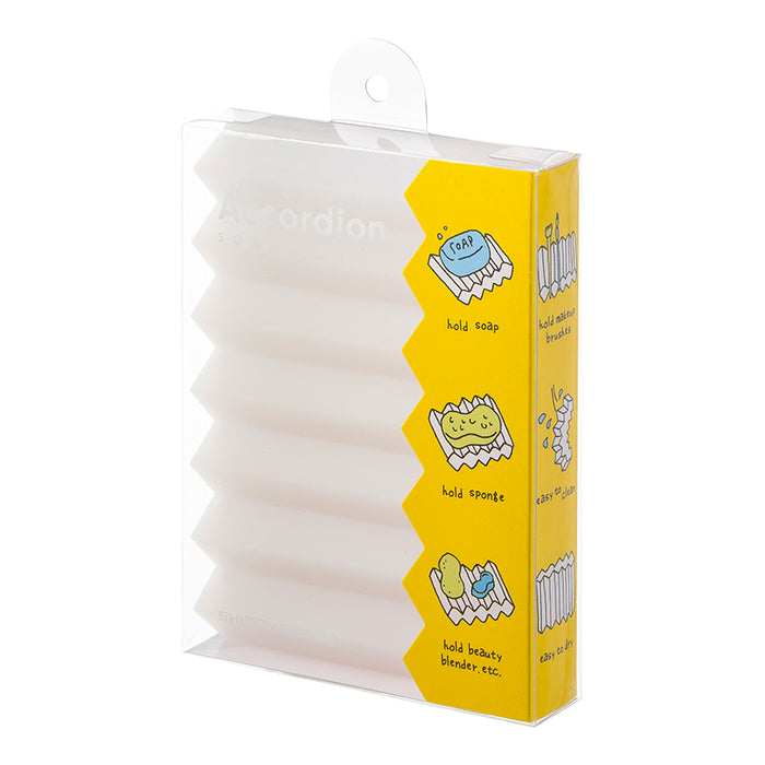 Silicone Organ Soap Dish -White, White, 12*9*1.8Cm 4589767215279