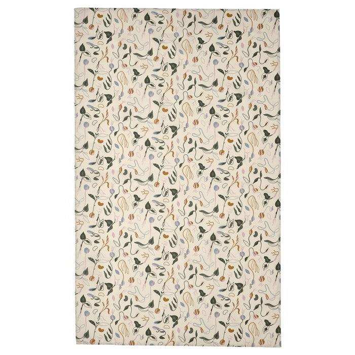 DAKSJUS Tablecloth, wipeable/sprout patterned off-white, 145x240 cm, 30567044