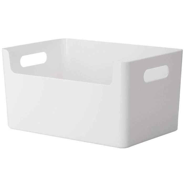 Plastic Storage Box With Handle(M), White, 17*25.5*13.5Cm 4589767194789