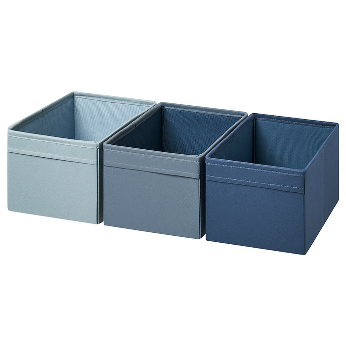 DRONA Box, set of 3, blue, 18x25x15 cm, 70581241
