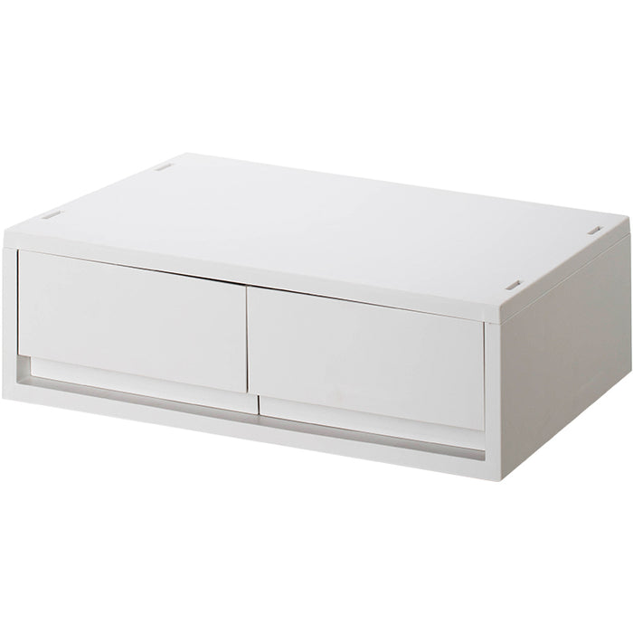 Stackable Storage Drawer 2 drawer, White, 37.2*26*12Cm 4589767202538
