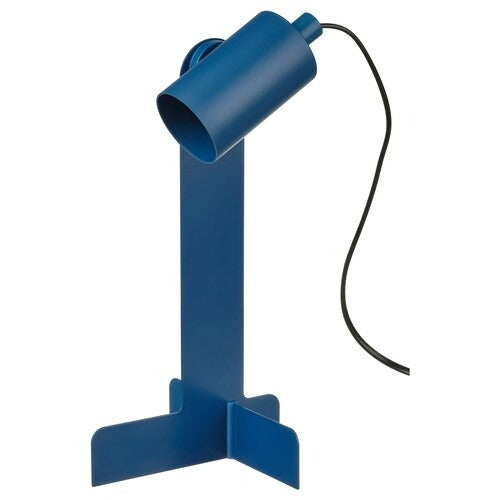 FLOTTILJ Desk lamp, dark blue, 60549765