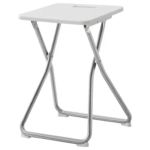 GUNDE Folding stool, white, 10570405