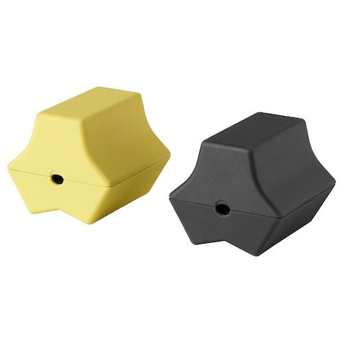 HAVSKAL 2-piece, USB anchor, black/yellow, 40555738