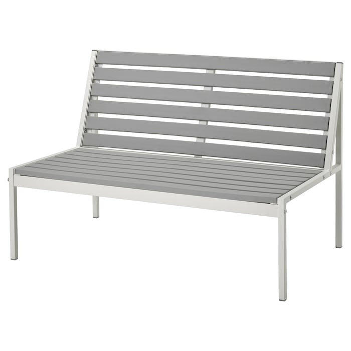 JOLPEN 2-seat sofa, outdoor, white/grey, 100x59x67 cm, 20522739