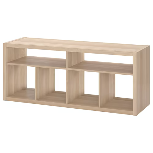 KALLAX TV bench, white stained oak effect, 147x60 cm, 00562095