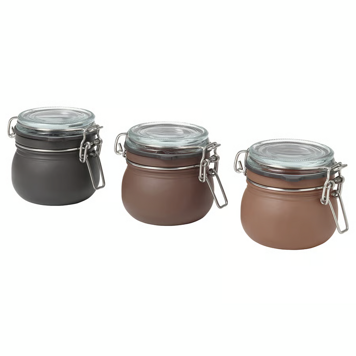 KORKEN Jar with lid, mixed colours, 13.0 cl, 90592724