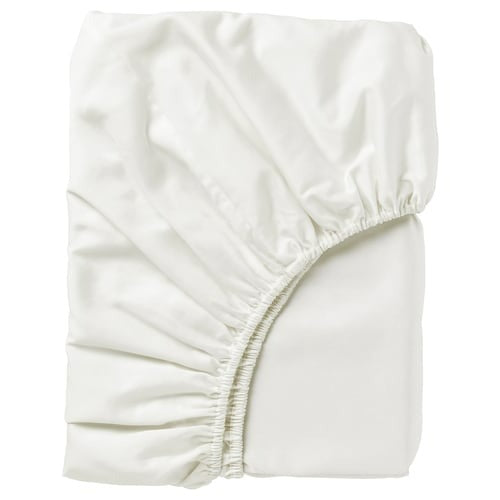 NATTJASMIN Fitted sheet, white, 90x200 cm, 40343713