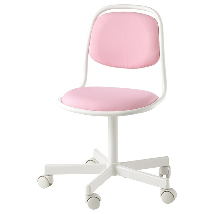 ORFJALL Children's desk chair, white/Vissle pink, 50441770