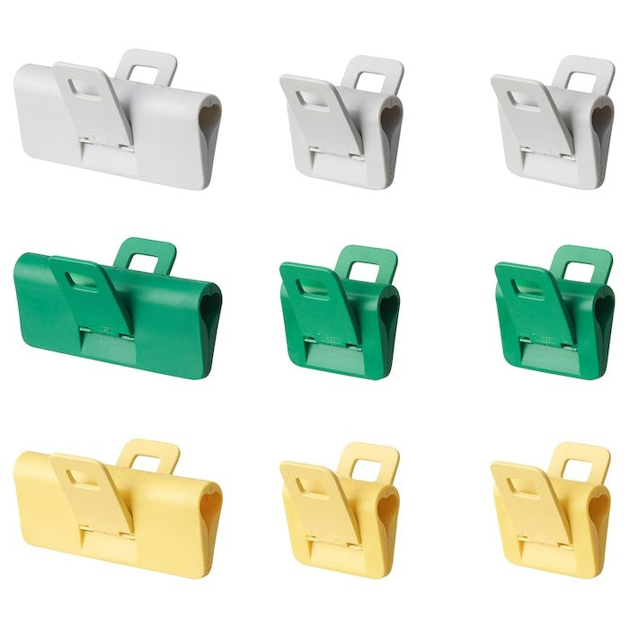 ORINGABBORRE Sealing clip, set of 9, multicolour, 40561008